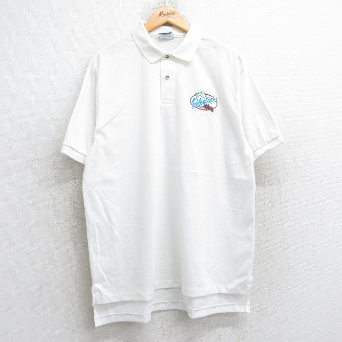 【50%OFF】90s 半袖ポロシャツ Robintino ホワイト XL | 古着