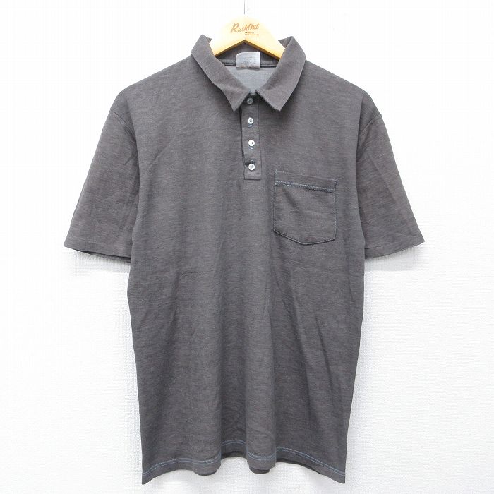L★古着 Wear Guard 半袖 ポロ シャツ メンズ 90年代 90s USA製 茶系 26apr28