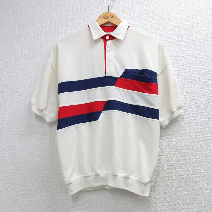 タウンクラフト 90s 半袖ポロシャツ ホワイト L | 古着