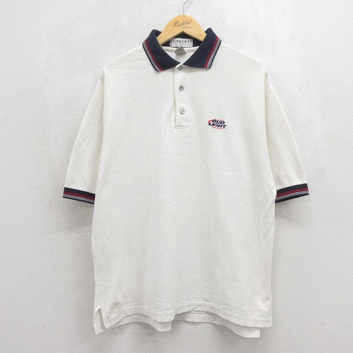 ポロシャツ バドライト ホワイト XL | 古着