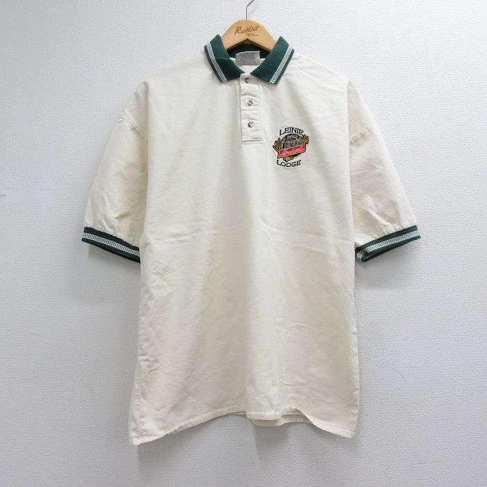 ライネンクーゲル 90s 半袖ポロシャツ ビール 生成り ベージュ メンズXL相当 | 古着