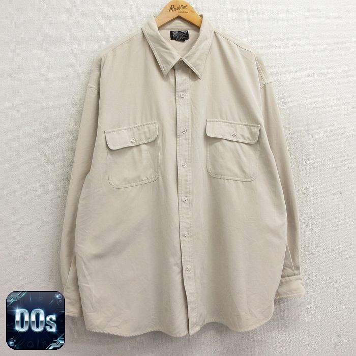 【50%OFF】00s 長袖シャツ ベージュ XL | 古着