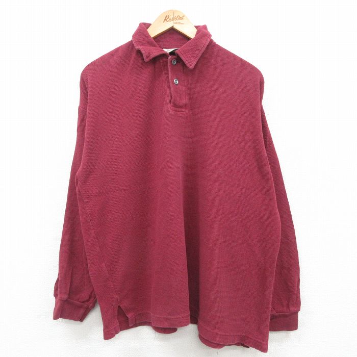 XL★古着 ビューグルボーイ 長袖 ポロ シャツ メンズ エンジ 24sep13 中古 トップス