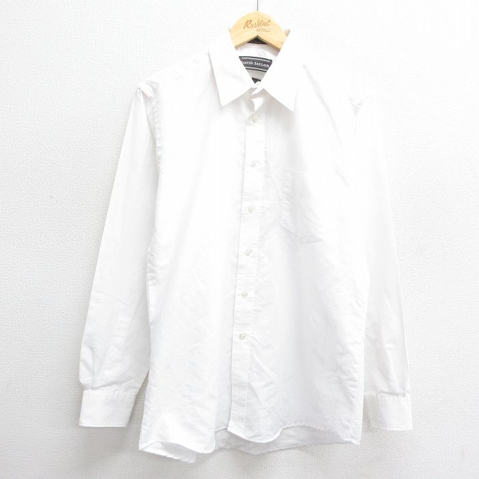 L★古着 長袖 シャツ メンズ 90年代 90s 白 ホワイト ストライプ 24sep26 中古 トップス