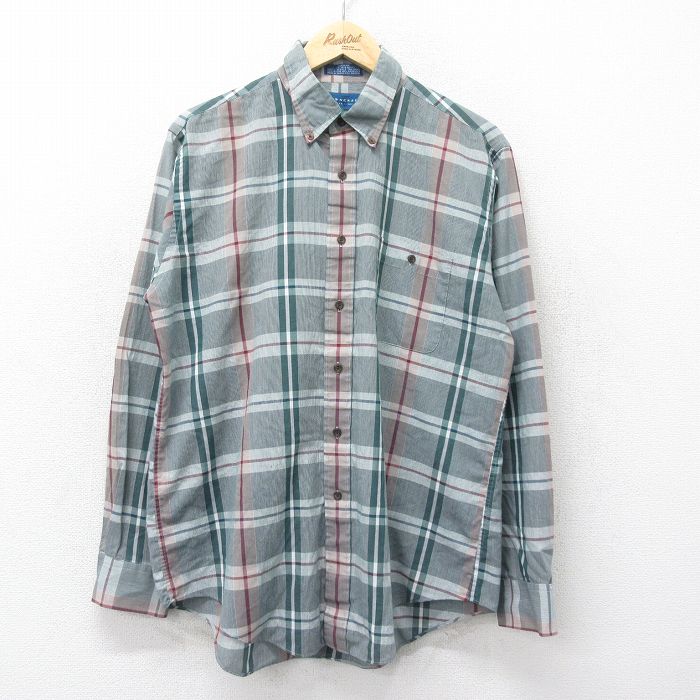 タウンクラフト 90s 長袖シャツ グリーンチェック XL | 古着