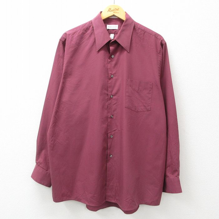 XL★古着 バンヒューセン 長袖 シャツ メンズ 00年代 00s 大きいサイズ 紫 パープル 24nov27 中古 トップス