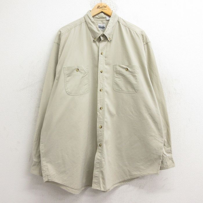 【50%OFF】ベーシックエディションズ 00s 長袖シャツ ベージュ XL | 古着
