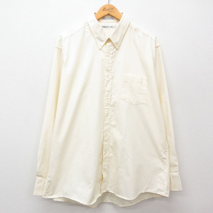 【50%OFF】メンバーズオンリー 90s 長袖シャツ イエロー XL | 古着