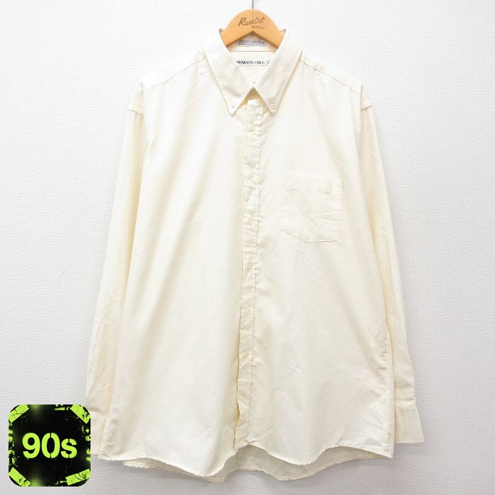 【50%OFF】メンバーズオンリー 90s 長袖シャツ イエロー XL | 古着