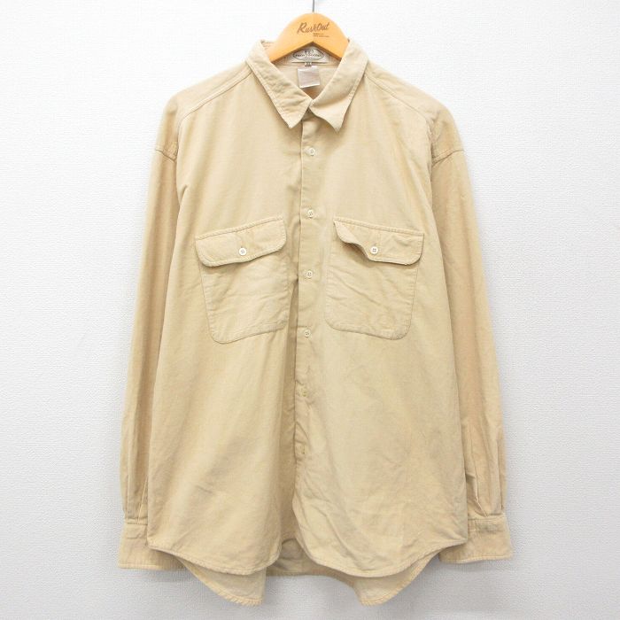 00s 長袖シャツ コーデュロイ ベージュ XL | 古着
