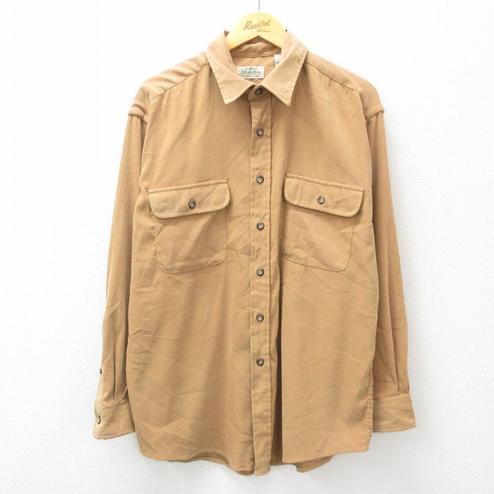 【50%OFF】L★古着 セントジョンズベイ 長袖 シャツ メンズ 00年代 00s 茶 ブラウン 25feb19 中古 トップス