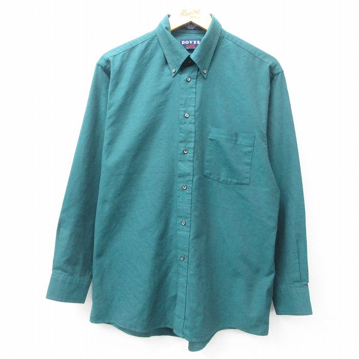 L★古着 アロー 長袖 シャツ メンズ 90年代 90s ボタンダウン USA製 緑 グリーン 25feb25 中古 トップス