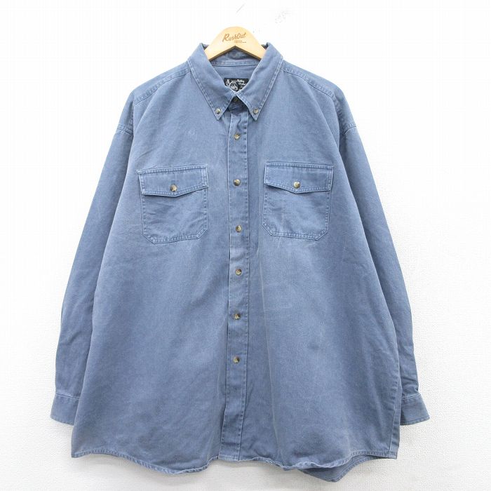 00s 長袖シャツ ネイビー XL | 古着