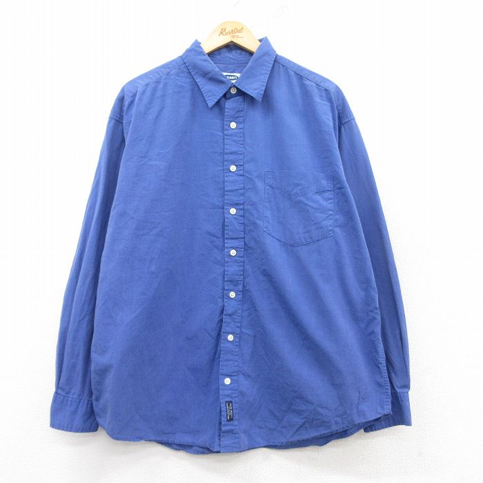 【50%OFF】XL★古着 オールドネイビー OLD NAVY 長袖 シャツ メンズ 00年代 00s コットン 薄紺 ネイビー 25feb26 中古 トップス