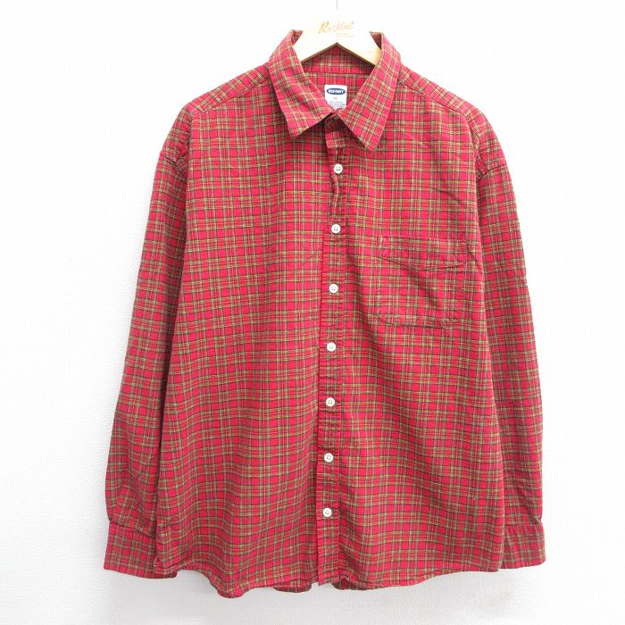 オールドネイビー 00s 長袖シャツ レッドチェック XL | 古着
