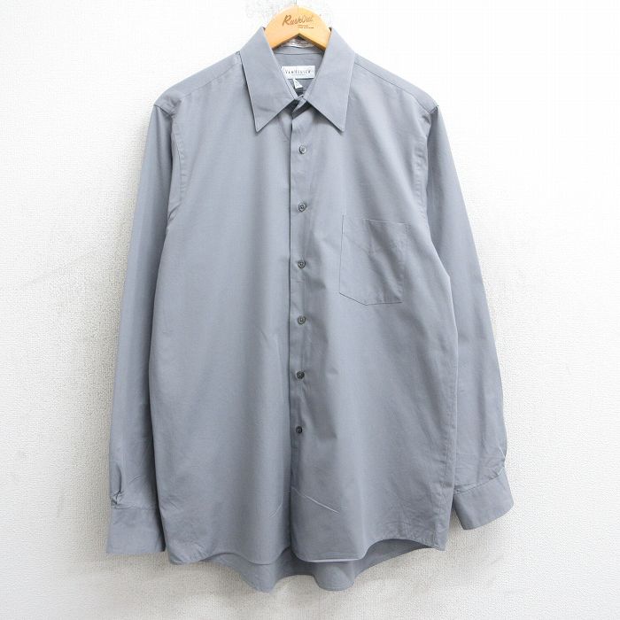 L★古着 バンヒューセン 長袖 シャツ メンズ グレー 25mar04 中古 トップス