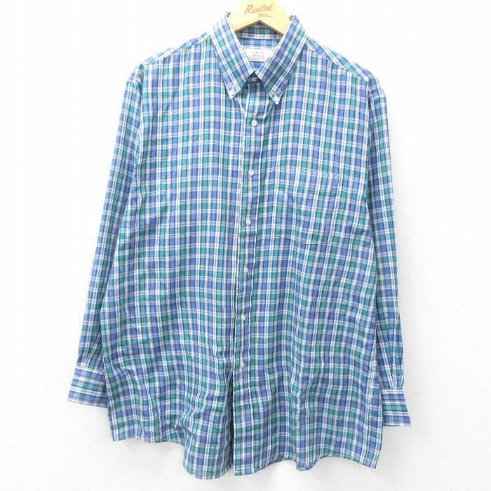 アロー 90s 長袖シャツ ネイビーチェック XL | 古着