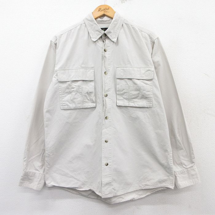 L★古着 レッドヘッド 長袖 シャツ メンズ 00年代 00s コットン グレー 25mar06 中古 トップス