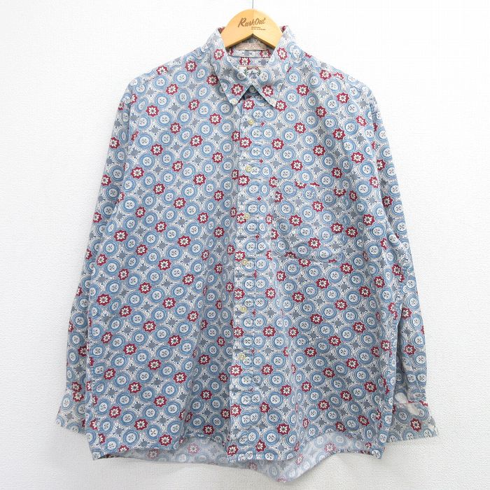 XL★古着 シアーズ 長袖 シャツ メンズ 00年代 00s 大きいサイズ コットン ボタンダウン 白他 ホワイト 25mar08 中古 トップス