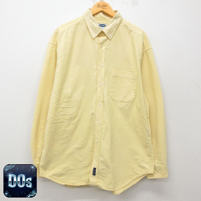 【50%OFF】オールドネイビー 00s 長袖シャツ イエロー XL | 古着