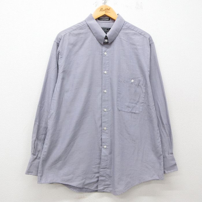 XL★古着 バンヒューセン 長袖 シャツ メンズ 00年代 00s グレー系 25mar11 中古 トップス
