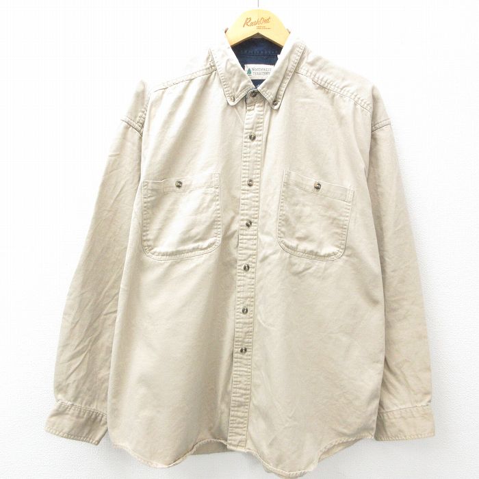 00s 長袖シャツ ベージュ XL | 古着