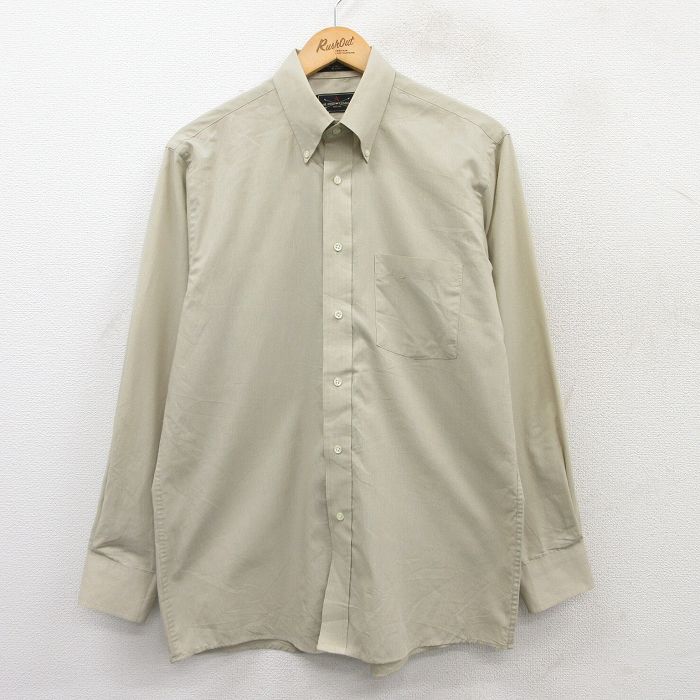 L★古着 アロー 長袖 シャツ メンズ ベージュ カーキ 25mar17 中古 トップス