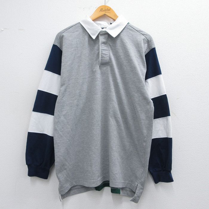 L★古着 長袖 ラガー シャツ メンズ マルチカラー グレー他 【spe】 25mar17 中古 トップス