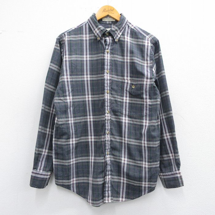 L★古着 アロー 長袖 シャツ メンズ グレー他 チェック 25mar17 中古 トップス