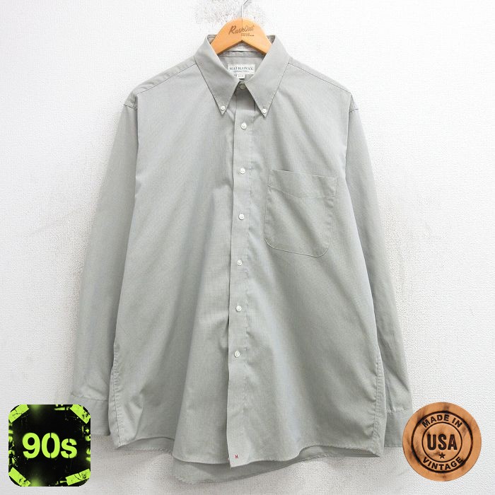 グリーンチェック シャツ 90s 長袖 XL | 古着