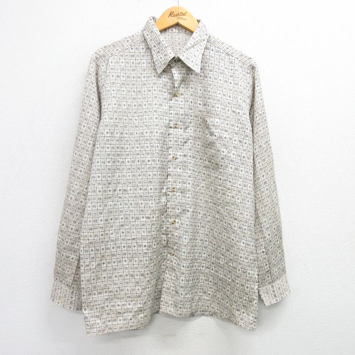 長袖シャツ ベージュ XL | 古着