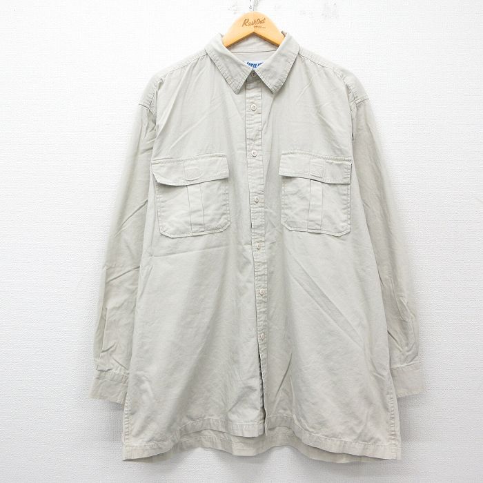 00s 長袖シャツ ベージュ XL | 古着