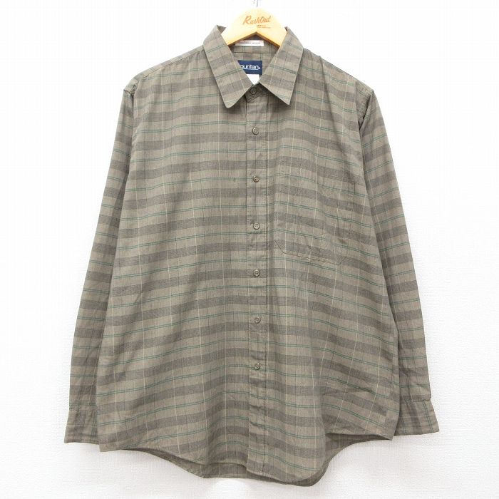XL★古着 ピューリタン 長袖 シャツ メンズ 00年代 00s 緑系他 グリーン チェック 25apr03 中古 トップス