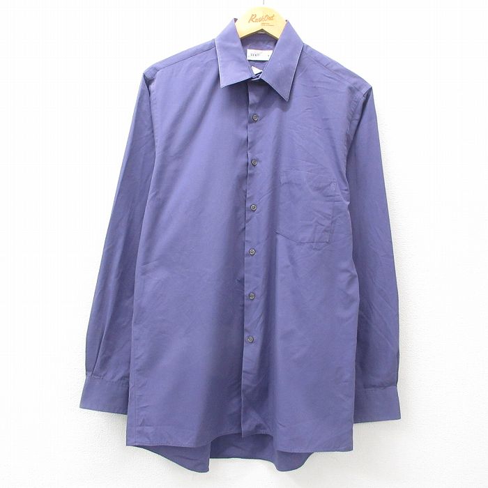 【50%OFF】L★古着 バンヒューセン 長袖 シャツ メンズ 紫 パープル 25apr09 中古 トップス