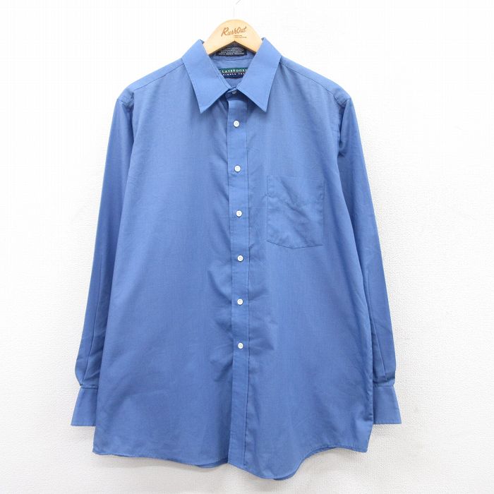 【50%OFF】XL★古着 長袖 シャツ メンズ 00年代 00s 薄紺 ネイビー 25apr11 中古 トップス