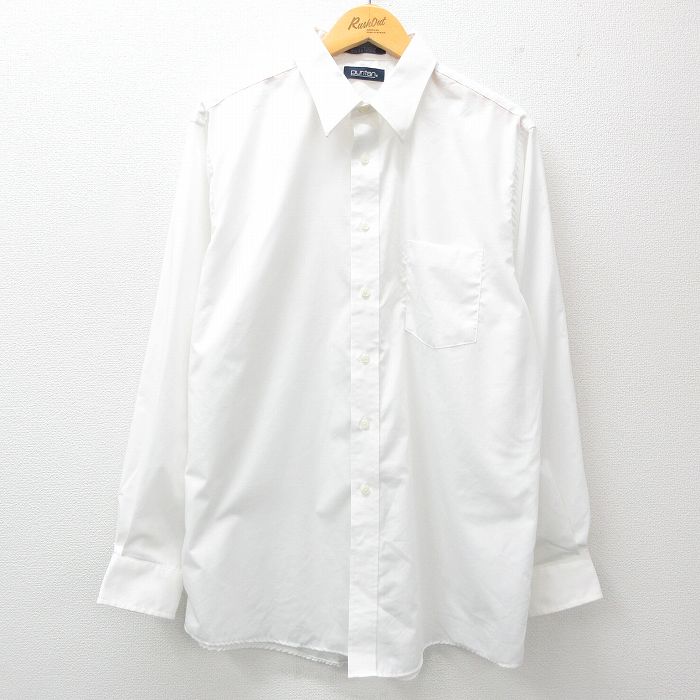 XL★古着 ピューリタン 長袖 シャツ メンズ 00年代 00s ロング丈 白 ホワイト 25apr14 中古 トップス