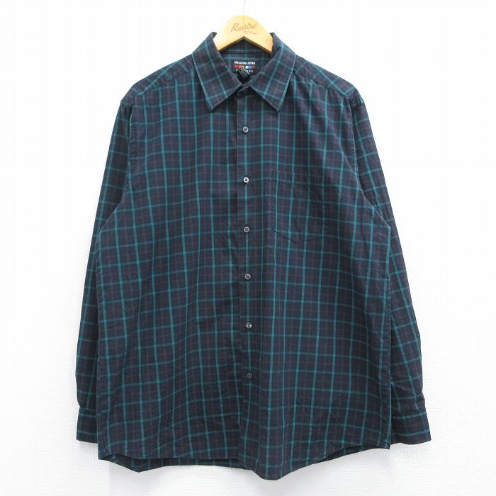 長袖シャツ ブラックチェック XL | 古着