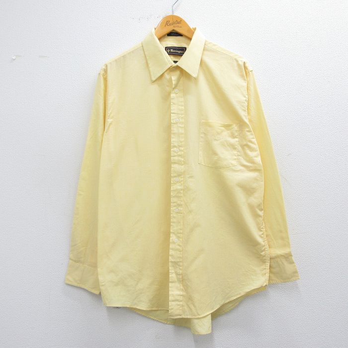 M★古着 長袖 シャツ メンズ 90年代 90s 黄 イエロー 25apr17 中古 トップス