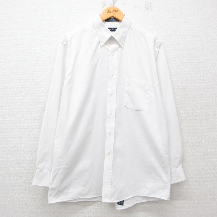 【50%OFF】XL★古着 ピューリタン 長袖 シャツ メンズ 00年代 00s ボタンダウン 白 ホワイト 25apr21 中古 トップス