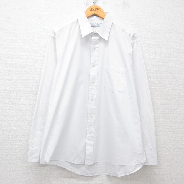 XL★古着 バンヒューセン 長袖 シャツ メンズ 90年代 90s 白 ホワイト 25apr21 中古 トップス