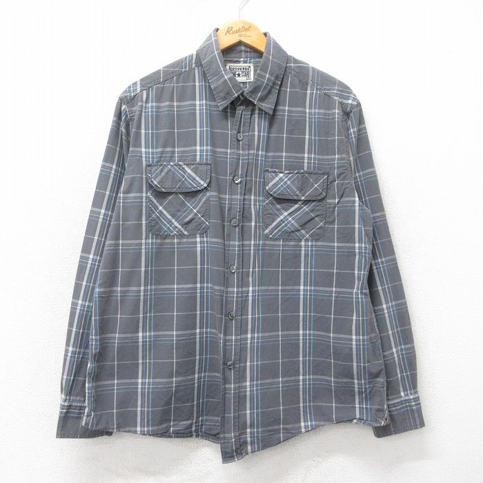L★古着 コンバース 長袖 シャツ メンズ コットン グレー他 チェック 25apr23 中古 トップス