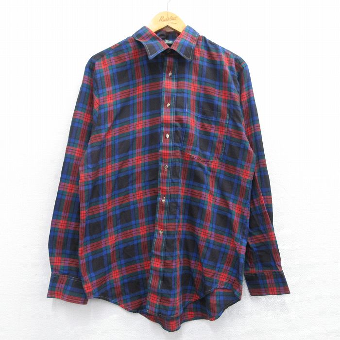 M★古着 IZOD 長袖 シャツ メンズ 00年代 00s 紺他 ネイビー チェック 25apr25 中古 トップス