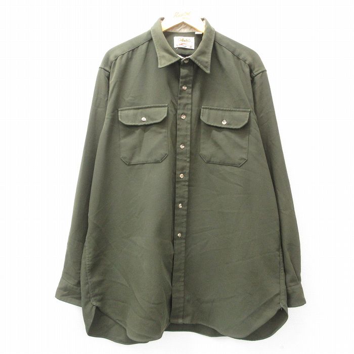 カベラス 90s 長袖シャツ グリーン XL | 古着