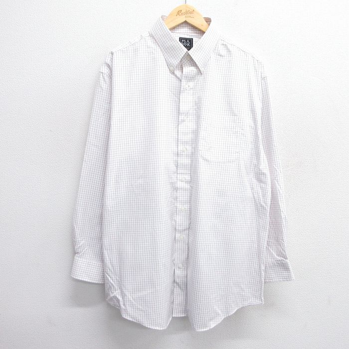 Jos A BANK 長袖シャツ ホワイト XL | 古着