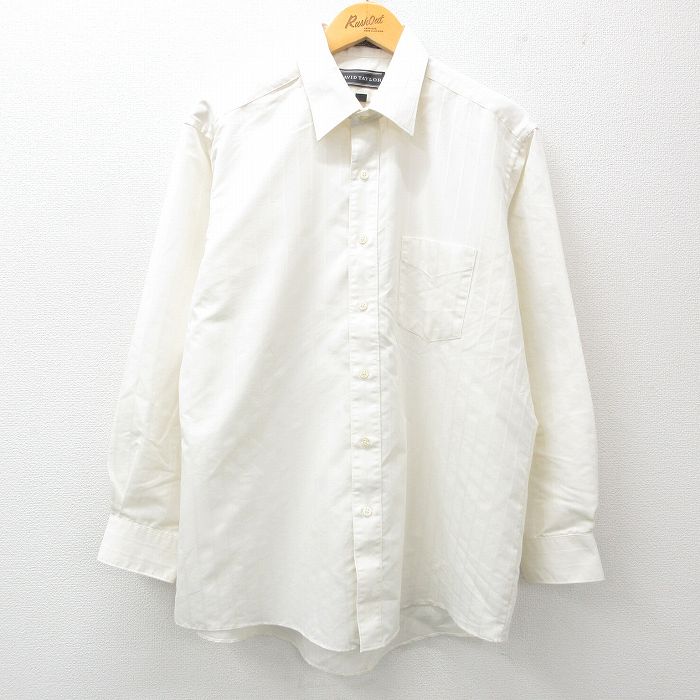 90s 長袖シャツ ホワイトストライプ XL | 古着