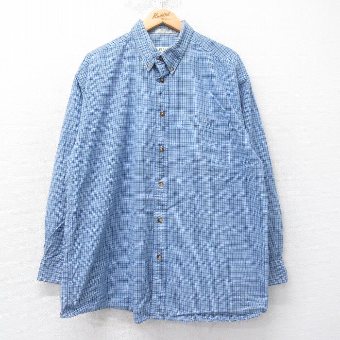オービス 00s 長袖シャツ ネイビーチェック XL | 古着