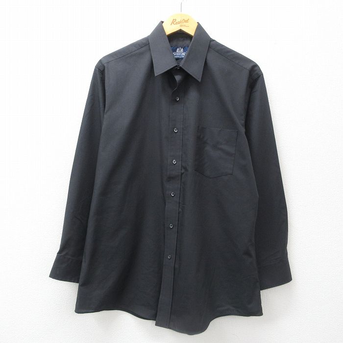 L★古着 長袖 シャツ メンズ 90年代 90s 黒 ブラック 25jun25 中古 トップス