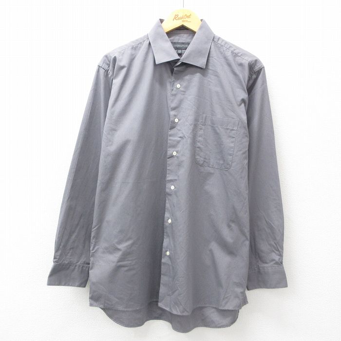 XL★古着 長袖 シャツ メンズ グレー 25jun25 中古 トップス