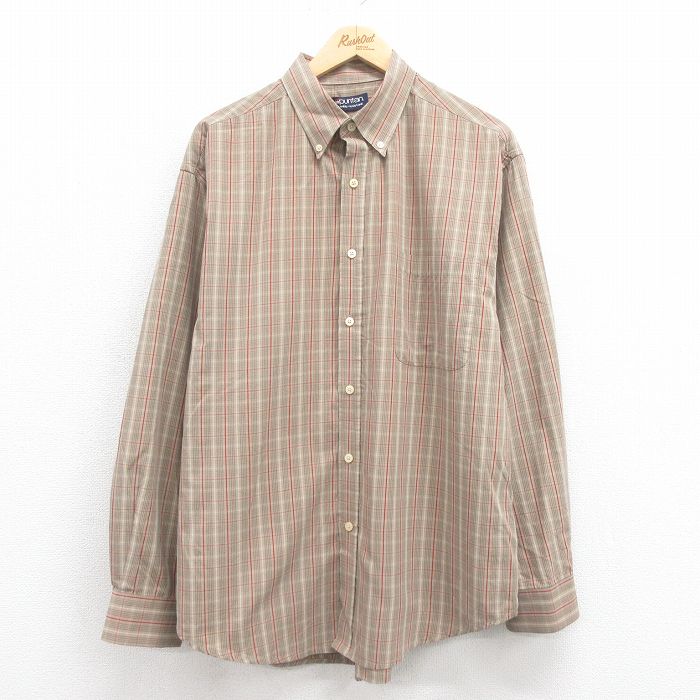 【50%OFF】XL★古着 ピューリタン 長袖 シャツ メンズ 00年代 00s ボタンダウン 25aug18 中古 トップス