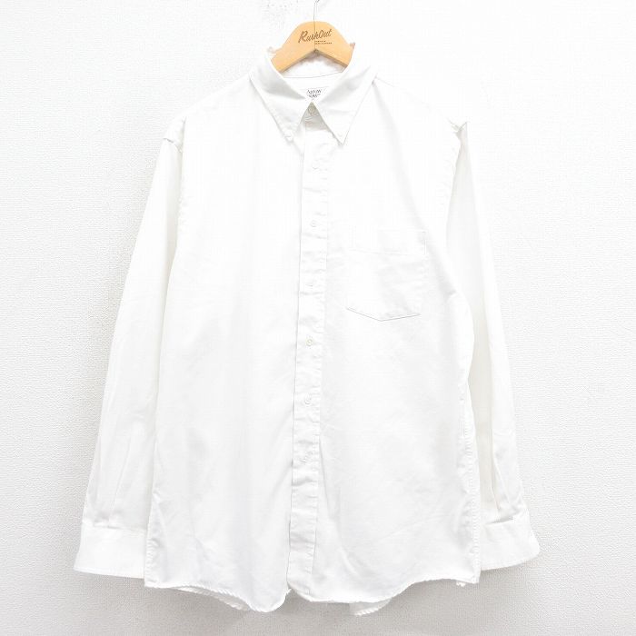 L★古着 アロー 長袖 シャツ メンズ 80年代 80s ボタンダウン USA製 白 ホワイト 25aug18 中古 トップス